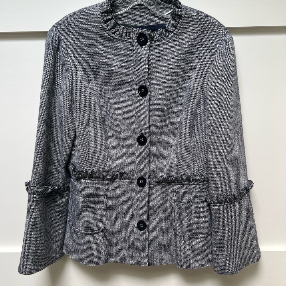 Tory Burch navy tweed pant suit